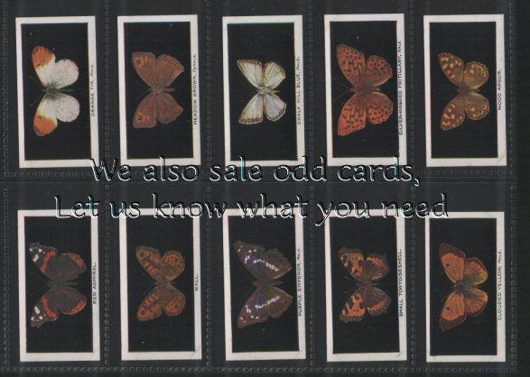 British Butterflies 1935 cigarette cards set of 25 cards excellent condition