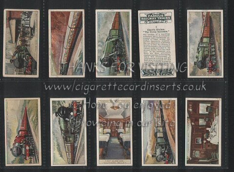 Famous Railway Trains , by B.A.T. 1929 scarce set of 25 cigarette cards,excellent condition