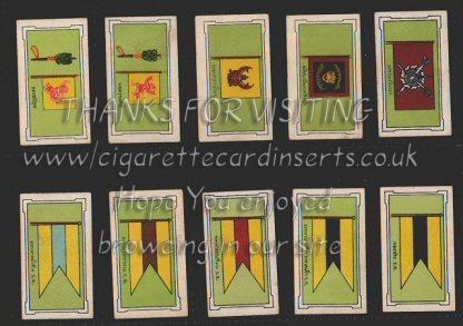 Flags & Pennons 1926 complete set of 60 issued with "Eagle Bird" cigarettes, all excellent condition but some cigarette cards, 