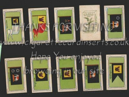 Flags & Pennons 1926 complete set of 60 issued with "Eagle Bird" cigarettes, all excellent condition but some cigarette cards, 
