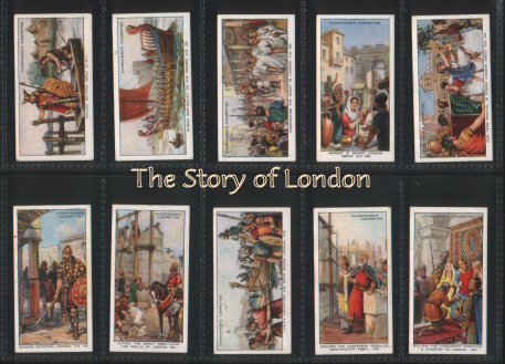 The Story of London 1934 a very interesting and pretty set of 50 cigarette cards , excellent condition