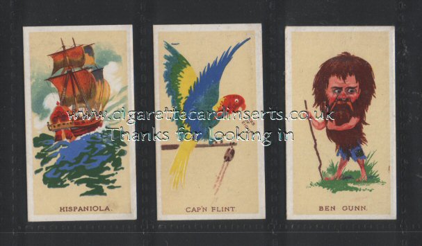 Morris. B  Cigarette Cards Treasure Island 1924 complete set of 13 cards, all in excellent condition