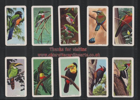 Brooke Bond Tropical Birds Canadian issue of 1964, mint condition