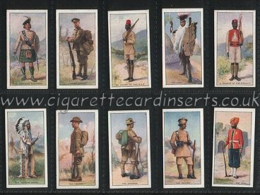 Warriors of all Nations 1937 colourful cigarette cards set of 25 cards, all in excellent condition